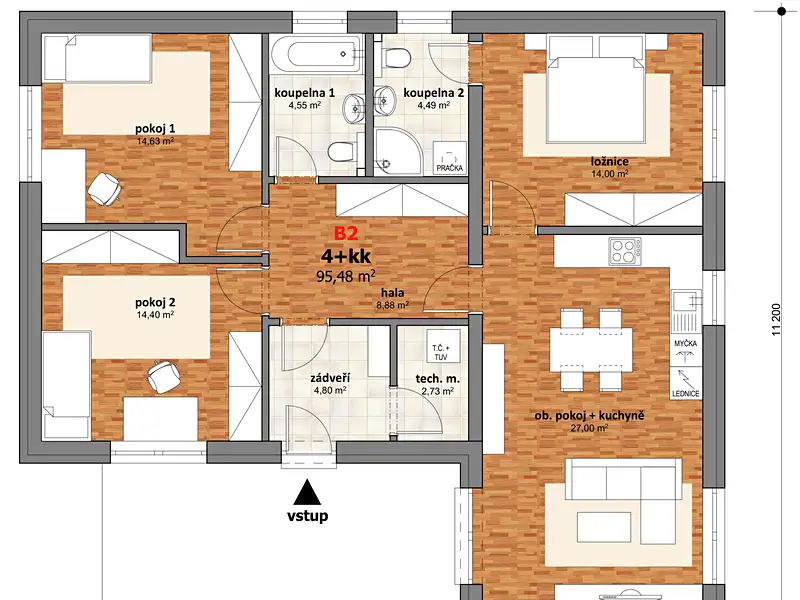 Prodej rodinného domu 95 m², pozemek 700 m², Senomaty – náhled fotky 2