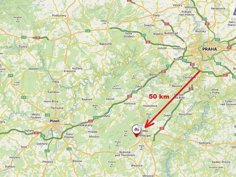 Prodej stavebního pozemku 3632 m², Příbram – náhled fotky 3