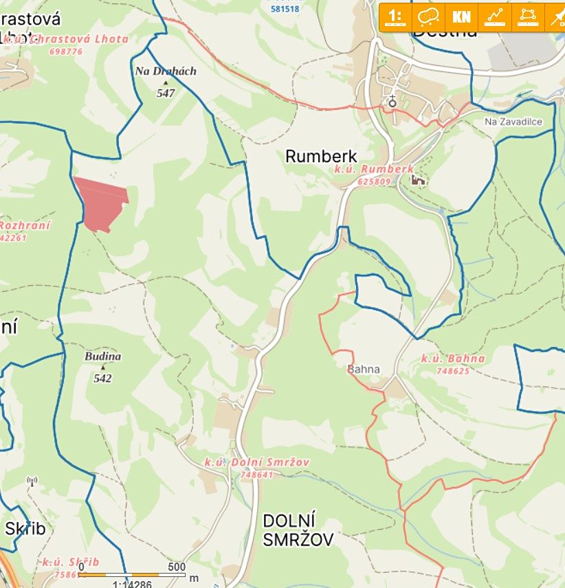 Prodej louky 40623 m²