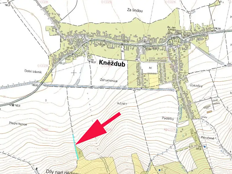 Prodej pole 1981 m², Kněždub – náhled fotky 3