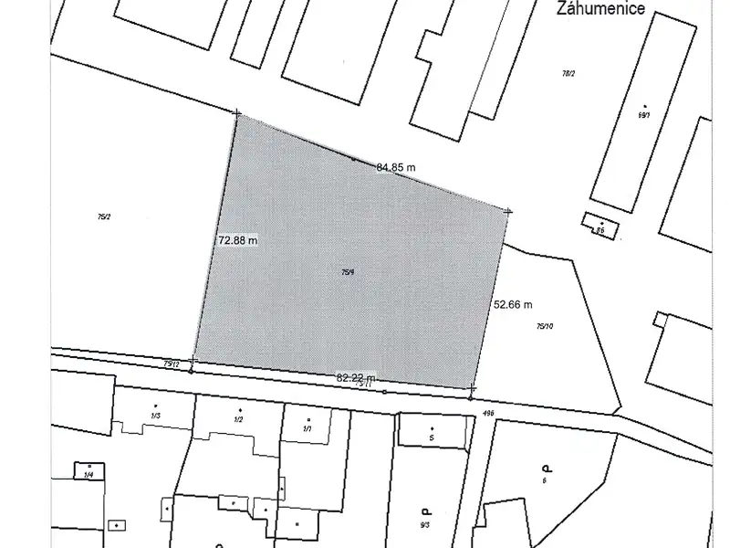 Prodej stavebního pozemku 5218 m², Moravské Budějovice – náhled fotky 1