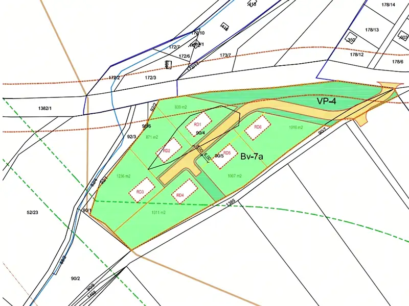 Prodej stavebního pozemku 850 m², Radomyšl – náhled fotky 3
