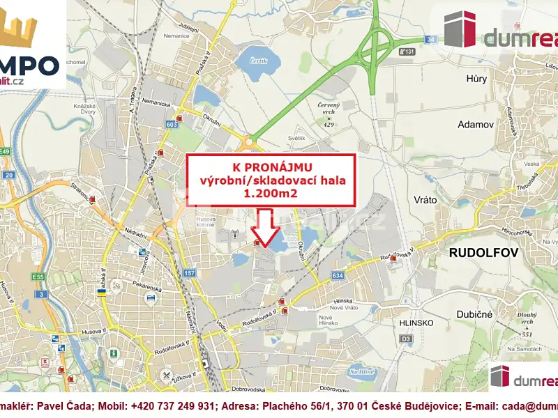 Pronájem výrobní haly, prostoru 1200 m², České Budějovice – náhled fotky 2