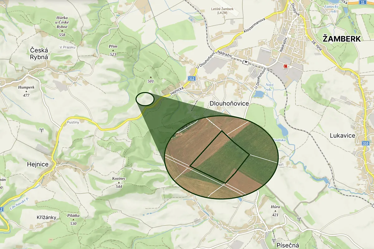 Prodej louky 4866 m²