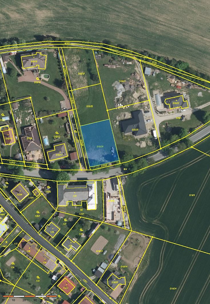 Prodej stavebního pozemku 1100 m²