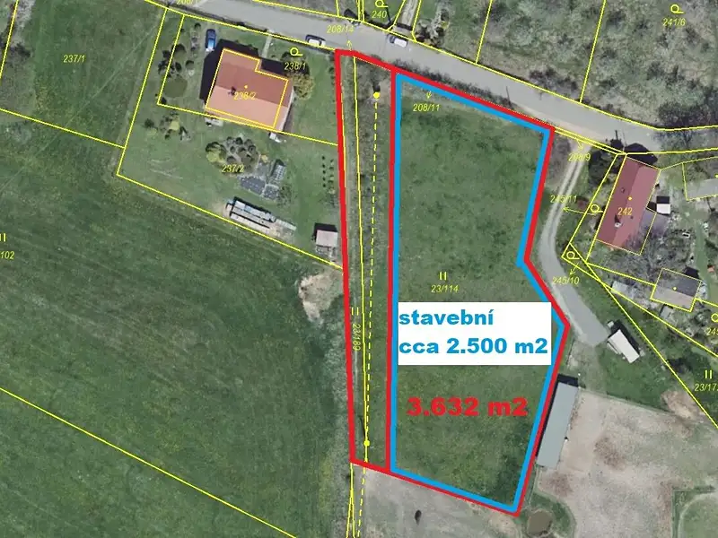 Prodej stavebního pozemku 3632 m², Příbram – náhled fotky 2