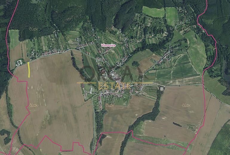 Prodej pole 1873 m², Vřesovice – fotka 1 z 3