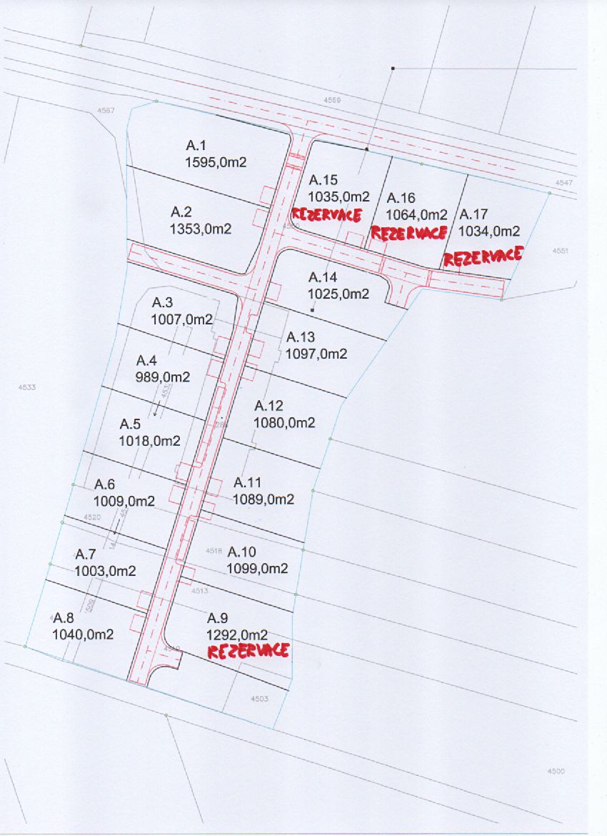 Prodej stavebního pozemku 1000 m² – fotografie 3