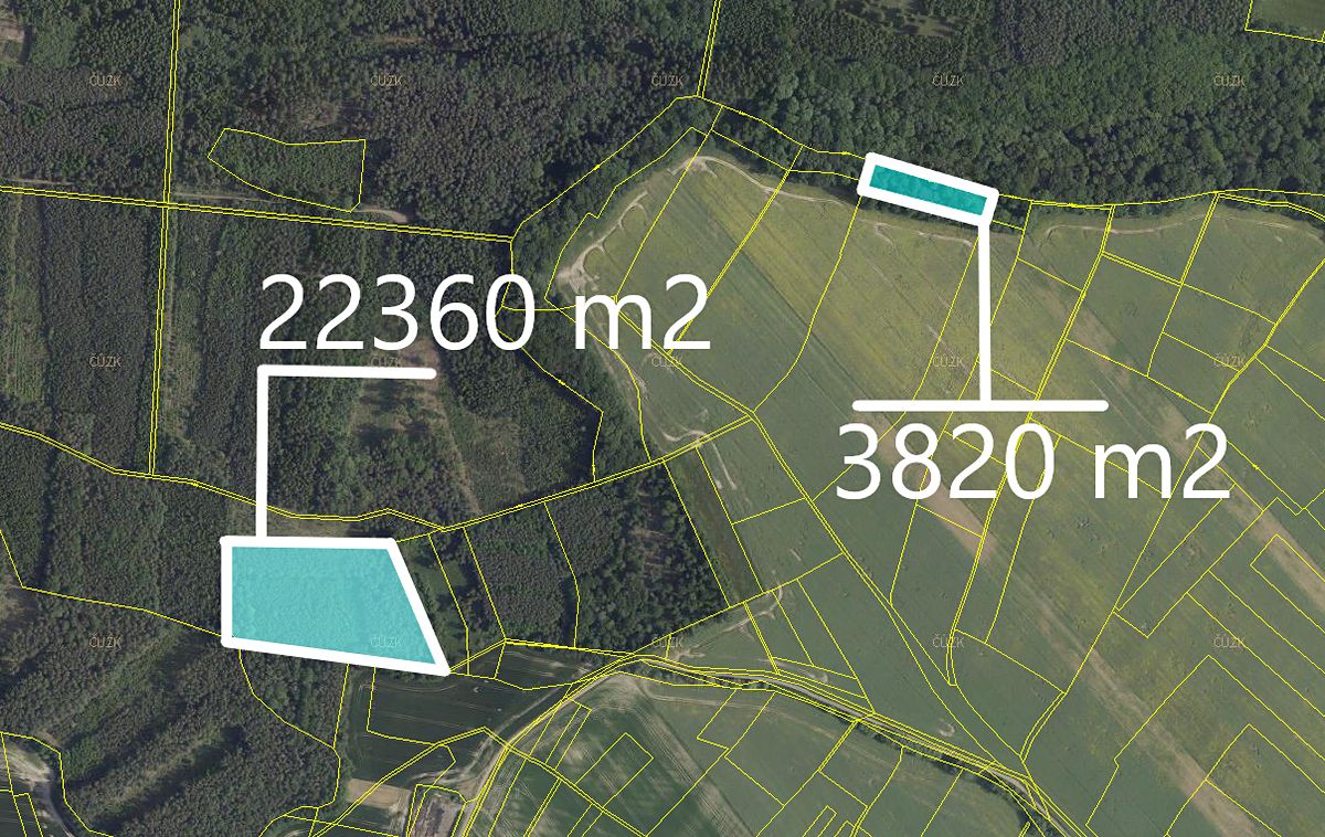Prodej lesa 21180 m²