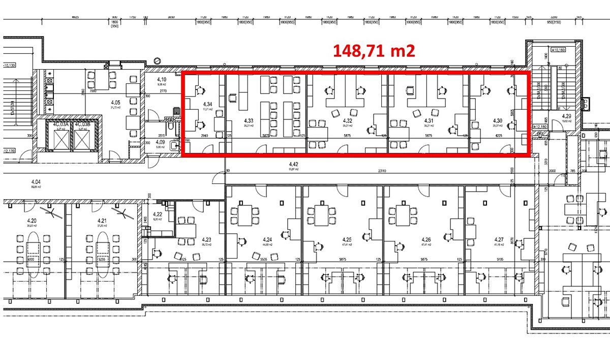 Pronájem kanceláře 148 m² – fotografie 2