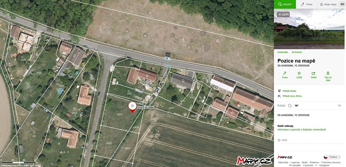 Prodej stavebního pozemku 1318 m²
