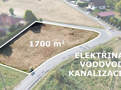 Prodej  stavebního pozemku 1 700 m²