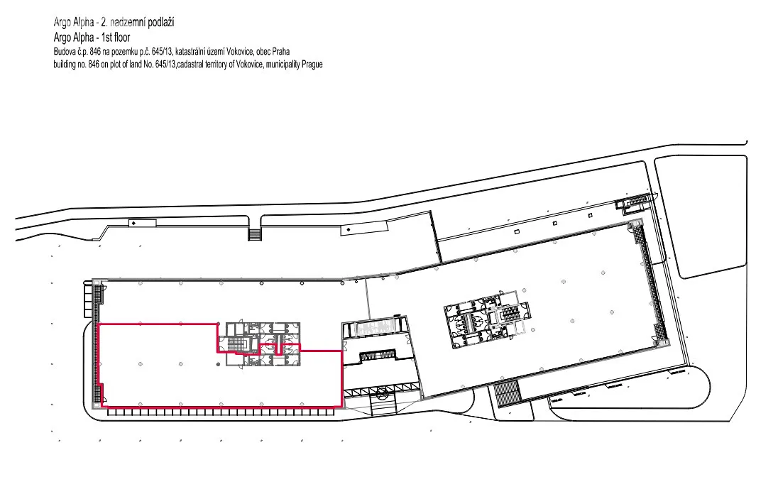 Pronájem kanceláře 956 m² – pohled 3