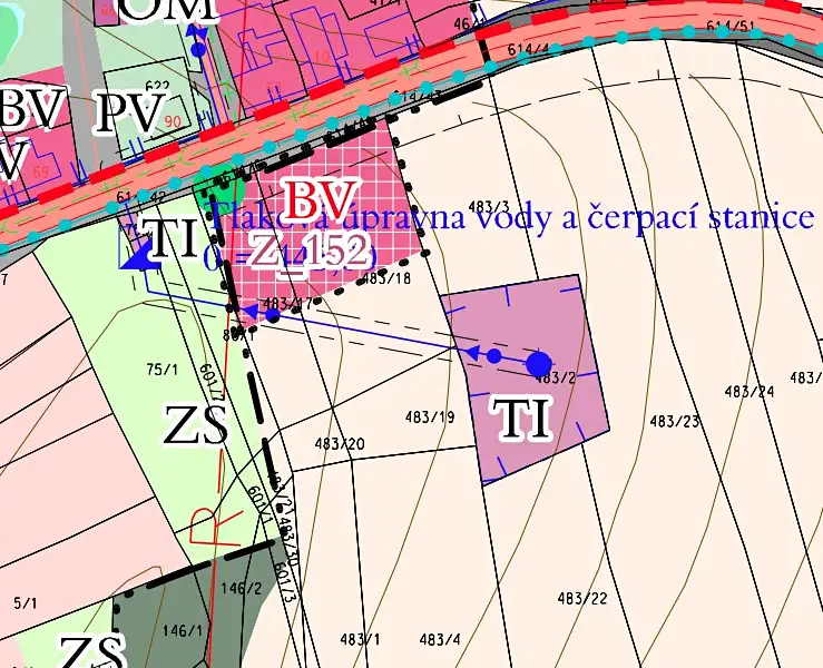 Prodej stavebního pozemku 894 m², Luká – náhled fotky 2
