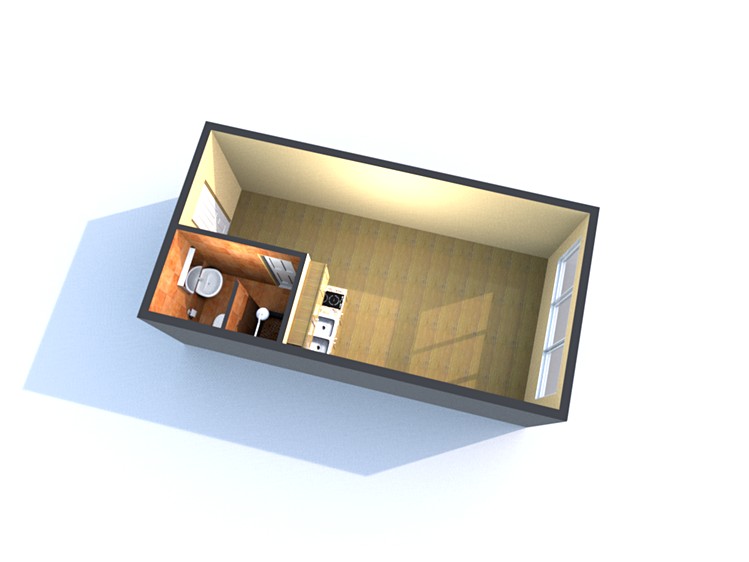 Pronájem bytu 1+kk, 22 m² (9 z 10)