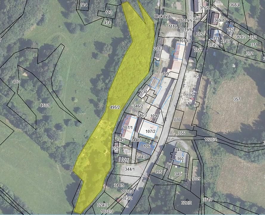 Prodej pozemku 5983 m², Oskava – fotka 1 z 3