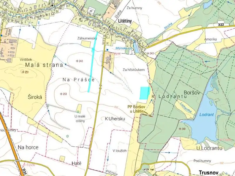 Prodej pole 15905 m², Dolní Roveň – náhled fotky 2