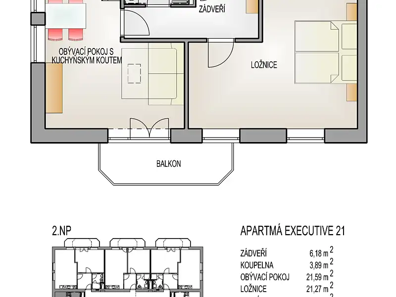 Prodej bytu 2+kk 54 m², Lipová-lázně – náhled fotky 2