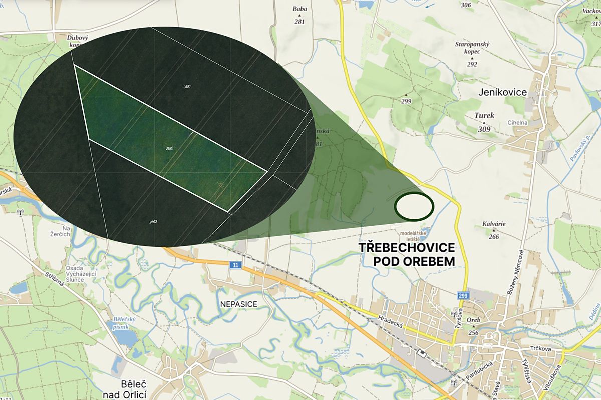 Prodej pole 4459 m²