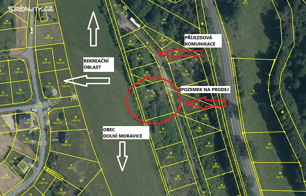 Prodej stavebního pozemku 759 m², Dolní Moravice