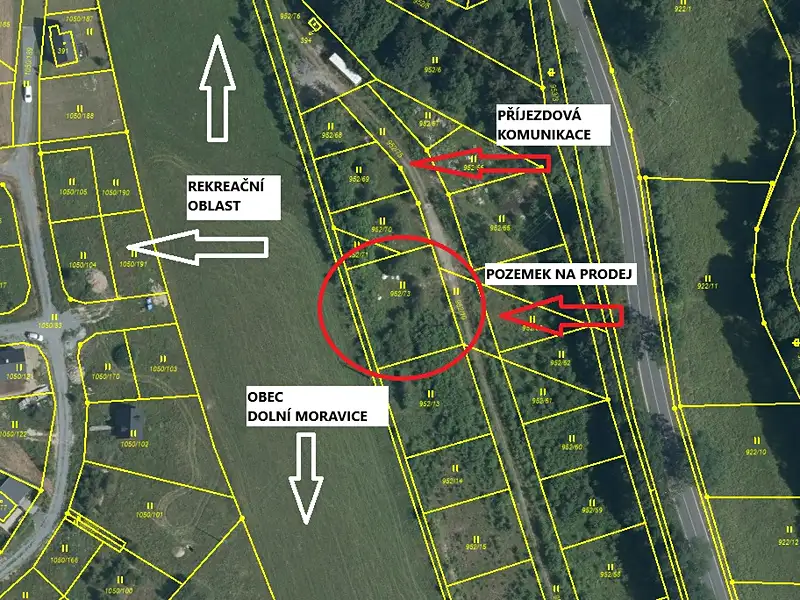 Prodej stavebního pozemku 759 m², Dolní Moravice – náhled fotky 1