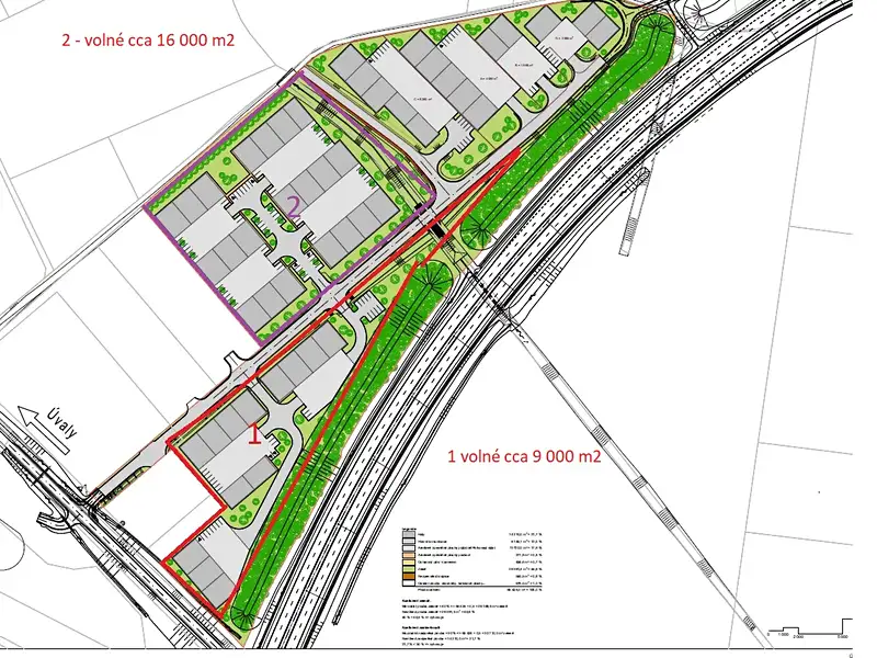 Prodej komerčního pozemku 5000 m², Úvaly – náhled fotky 1