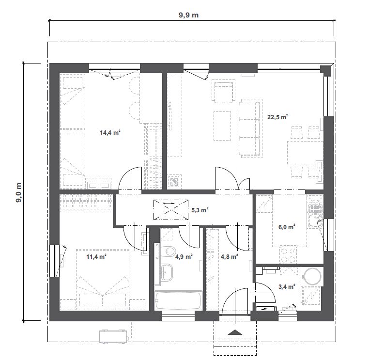 Prodej rodinného domu 72 m², pozemek 791 m² – fotografie 4