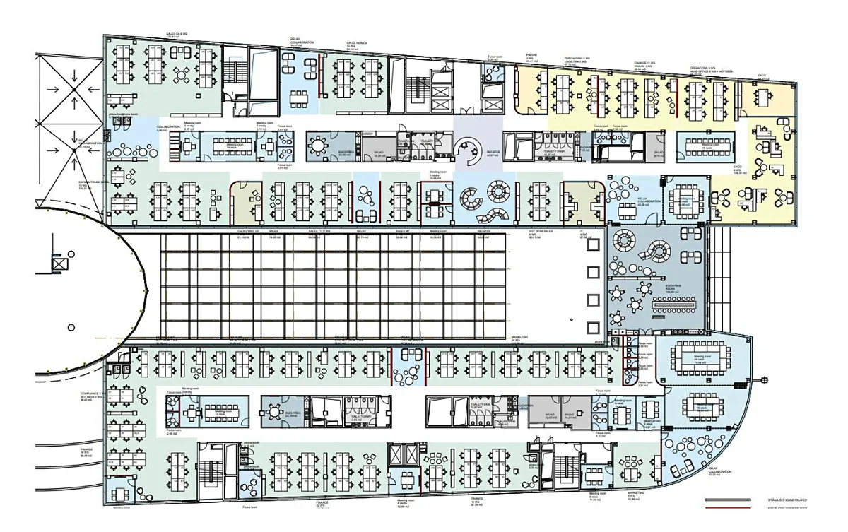 Pronájem kanceláře 387 m² – pohled 3