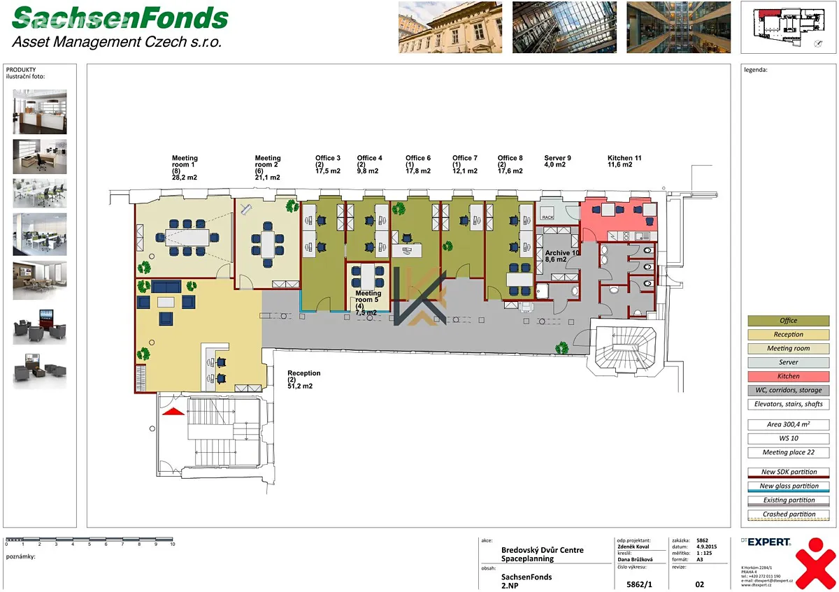 Pronájem kanceláře 300 m² – pohled 3