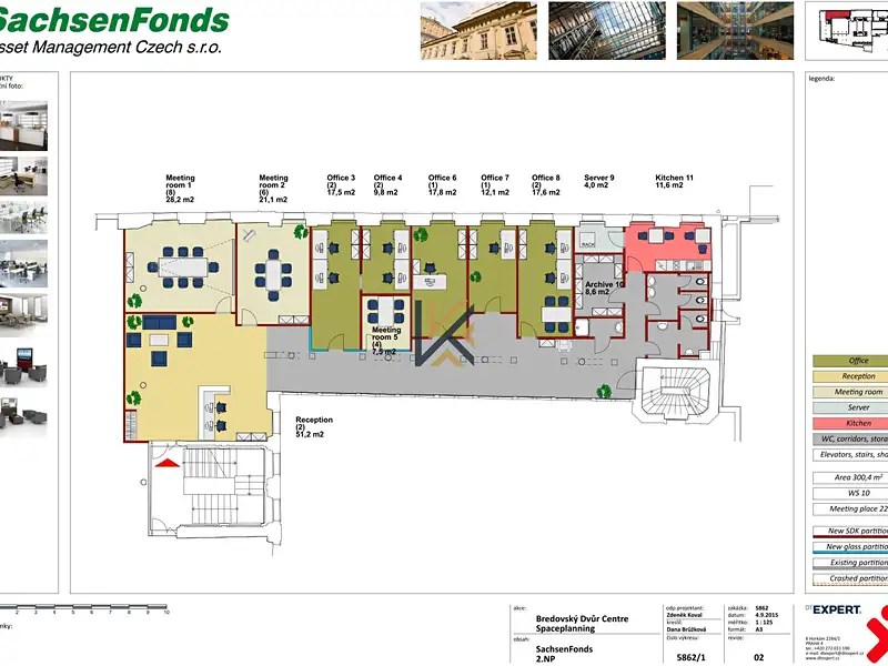 Pronájem kanceláře 300 m², Praha – náhled fotky 3