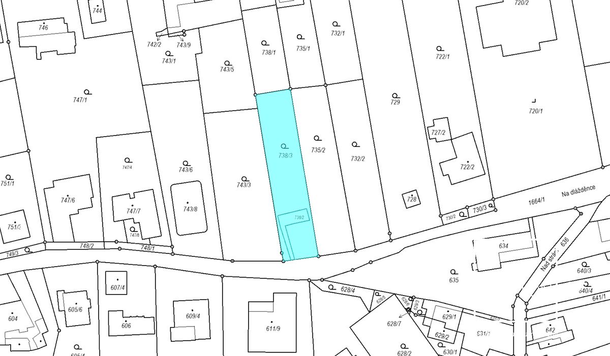 Prodej stavebního pozemku 700 m² – fotografie 3