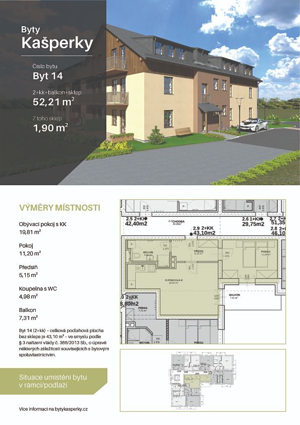 Prodej bytu 2+kk 45 m² – fotografie 2