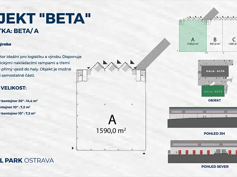 Pronájem skladového prostoru 3824 m², Ostrava – náhled fotky 3