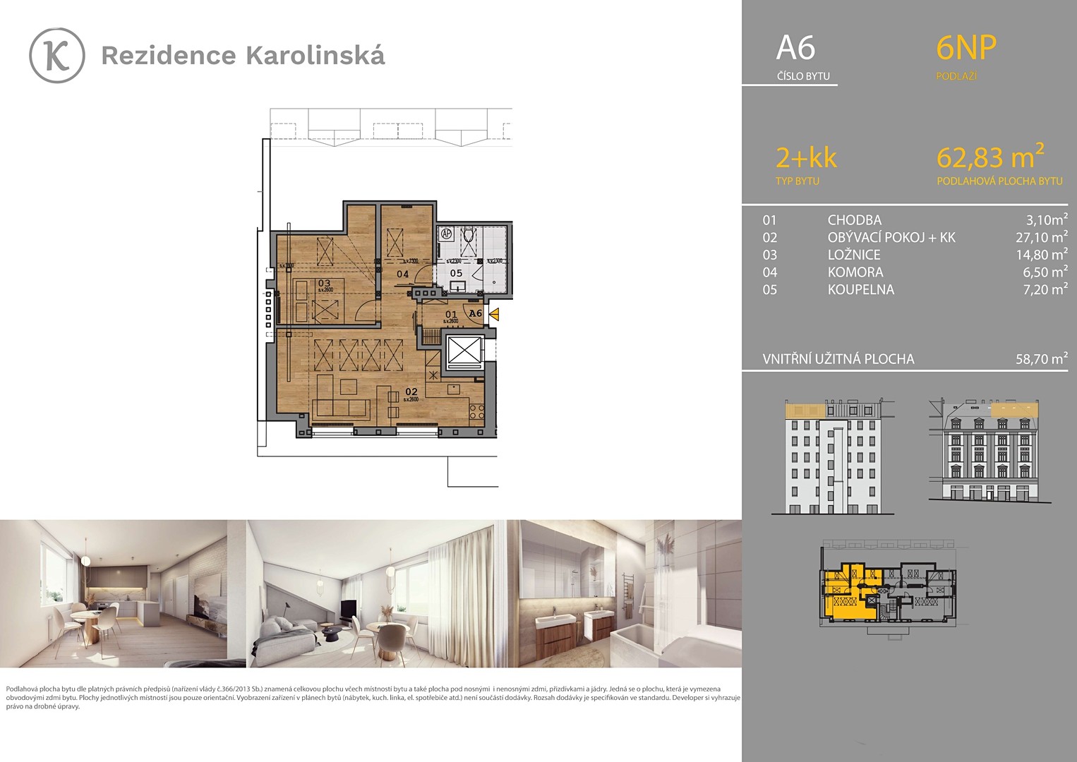 Prodej bytu 2+kk 63 m² (Podkrovní) – další
