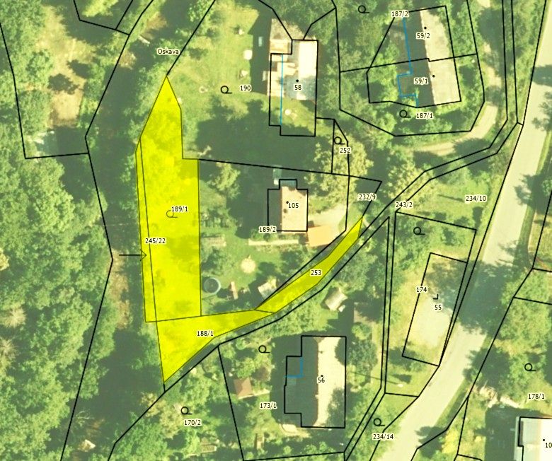 Prodej zahrady 750 m², Oskava – fotka 1 z 3