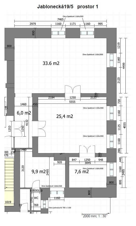 Pronájem kanceláře 90 m² – fotografie 3