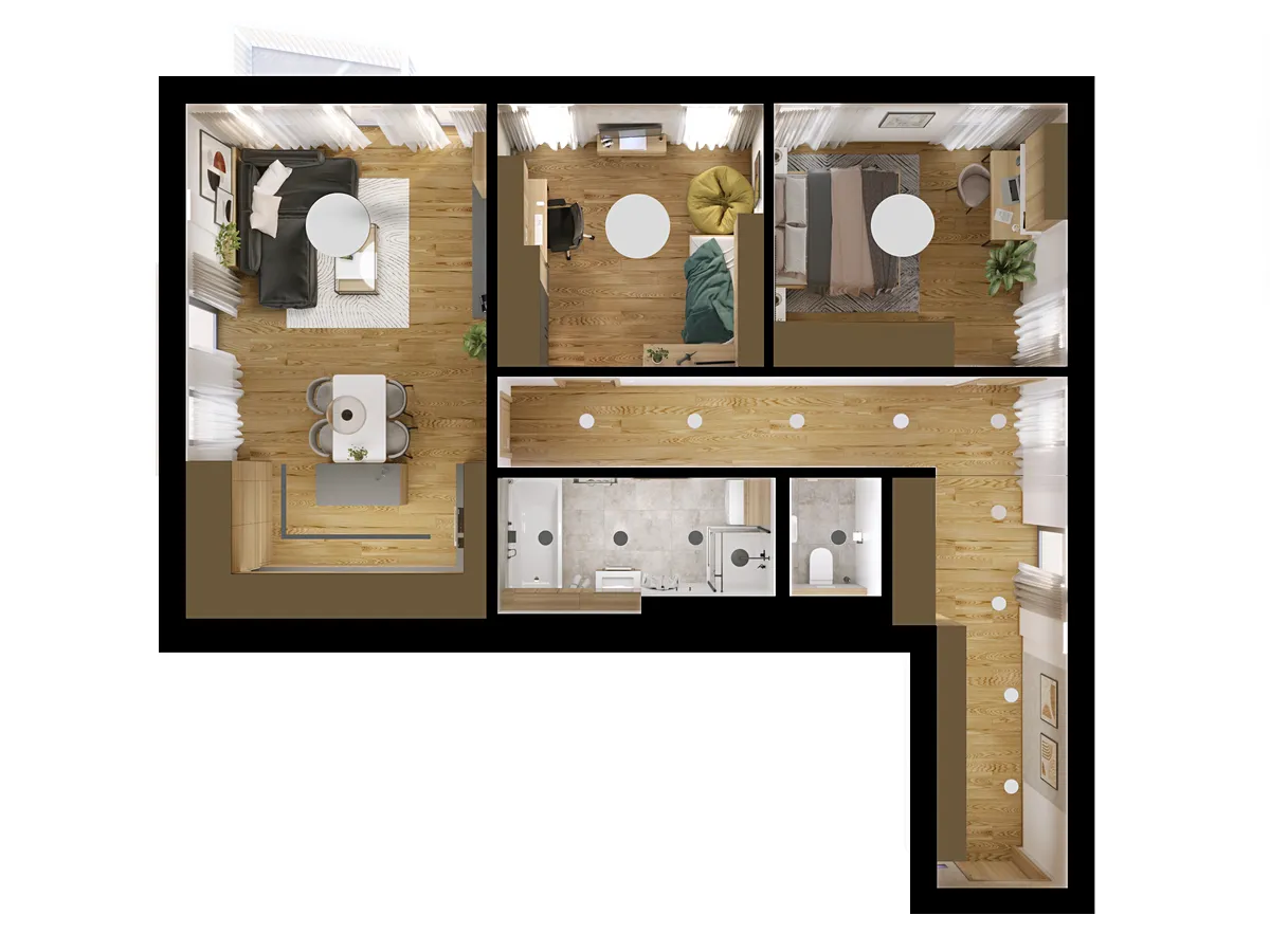 Prodej bytu 3+kk 88 m² – pohled 3