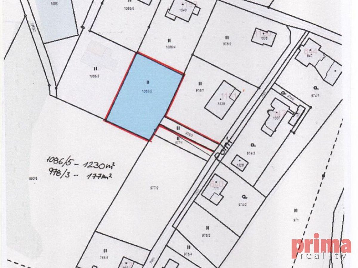 Prodej stavebního pozemku 1230 m² – fotografie 3