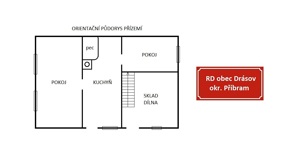 Prodej rodinného domu 60 m², pozemek 489 m² – fotografie 2