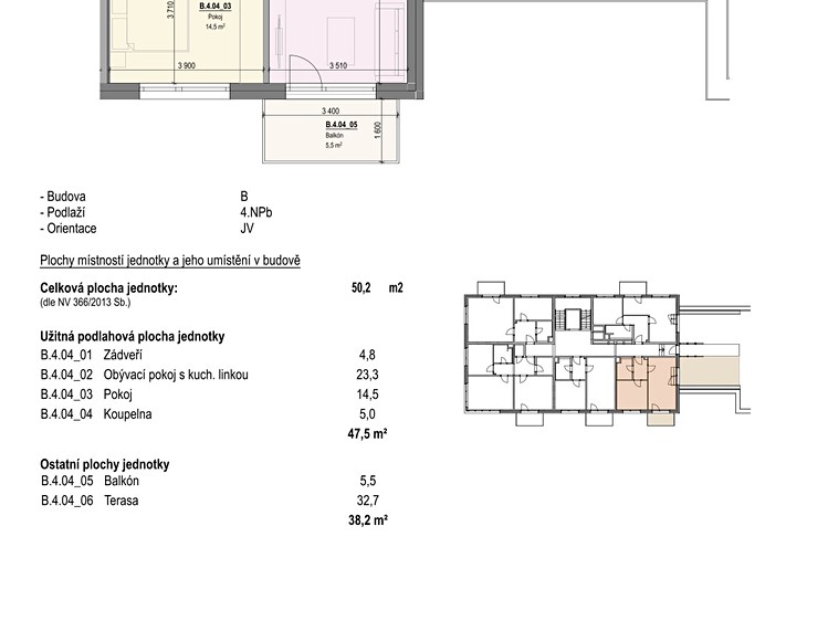 Prodej bytu 2+kk, 50 m² (4 z 8)