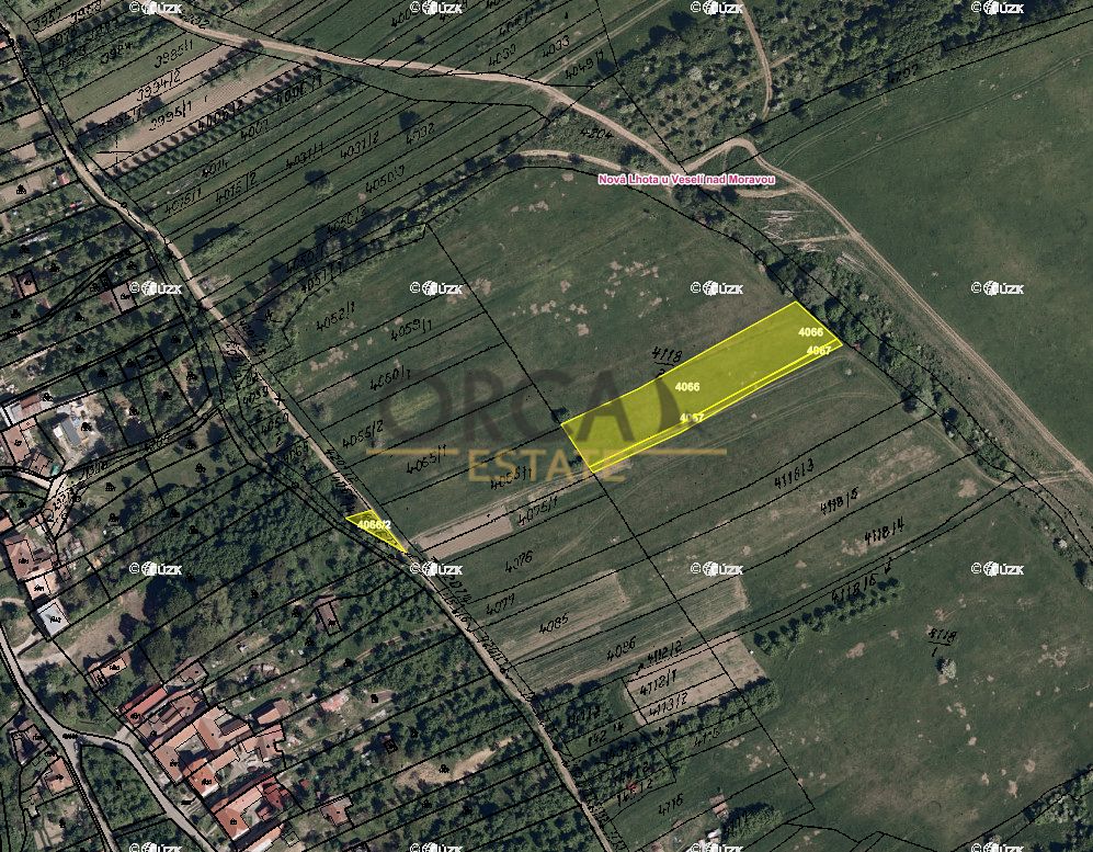 Prodej pole 3529 m², Nová Lhota – fotka 1 z 3