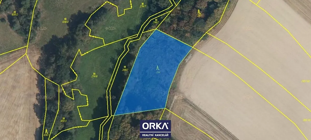 Prodej lesa 8854 m²