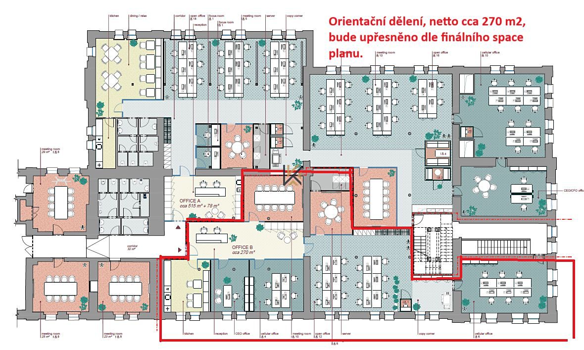 Pronájem kanceláře 270 m² – fotografie 2