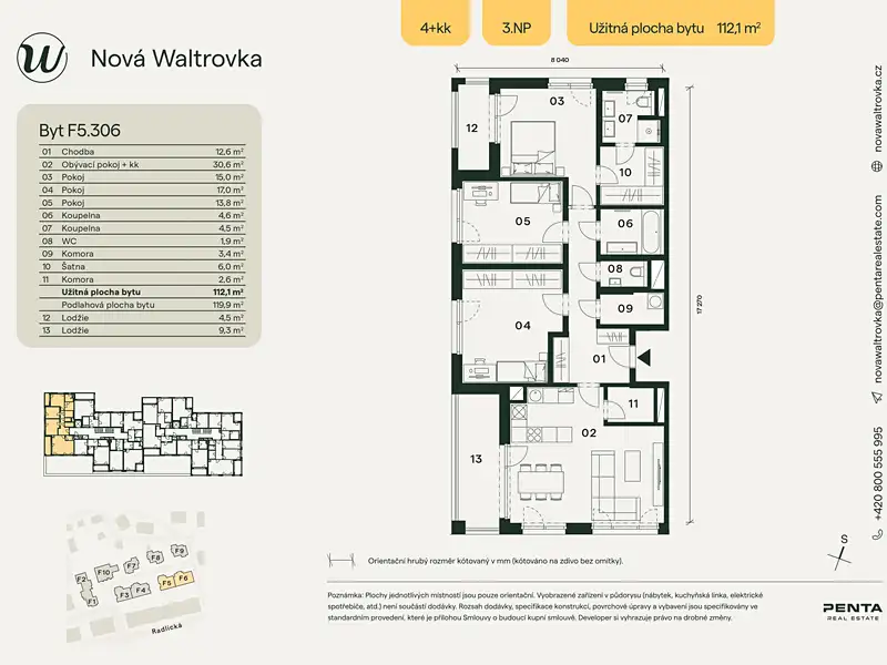 Prodej bytu 4+kk 112 m², Praha – náhled fotky 2