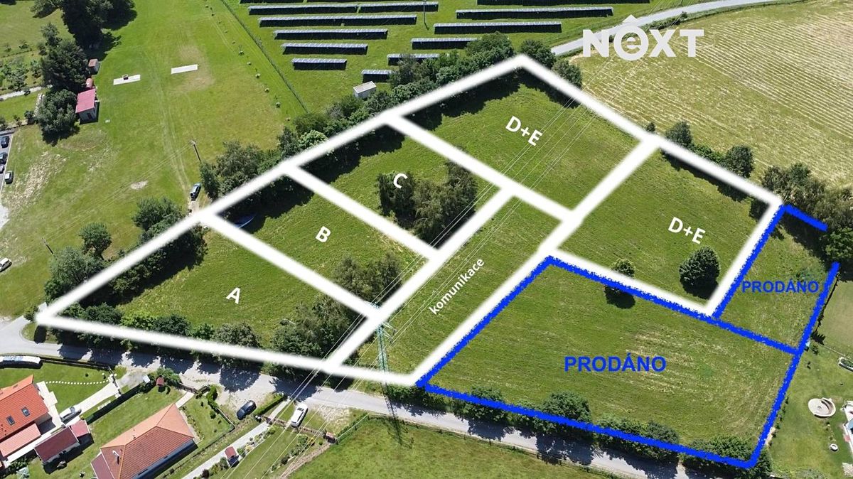 Prodej stavebního pozemku 1564 m², Přídolí – fotka 1 z 3
