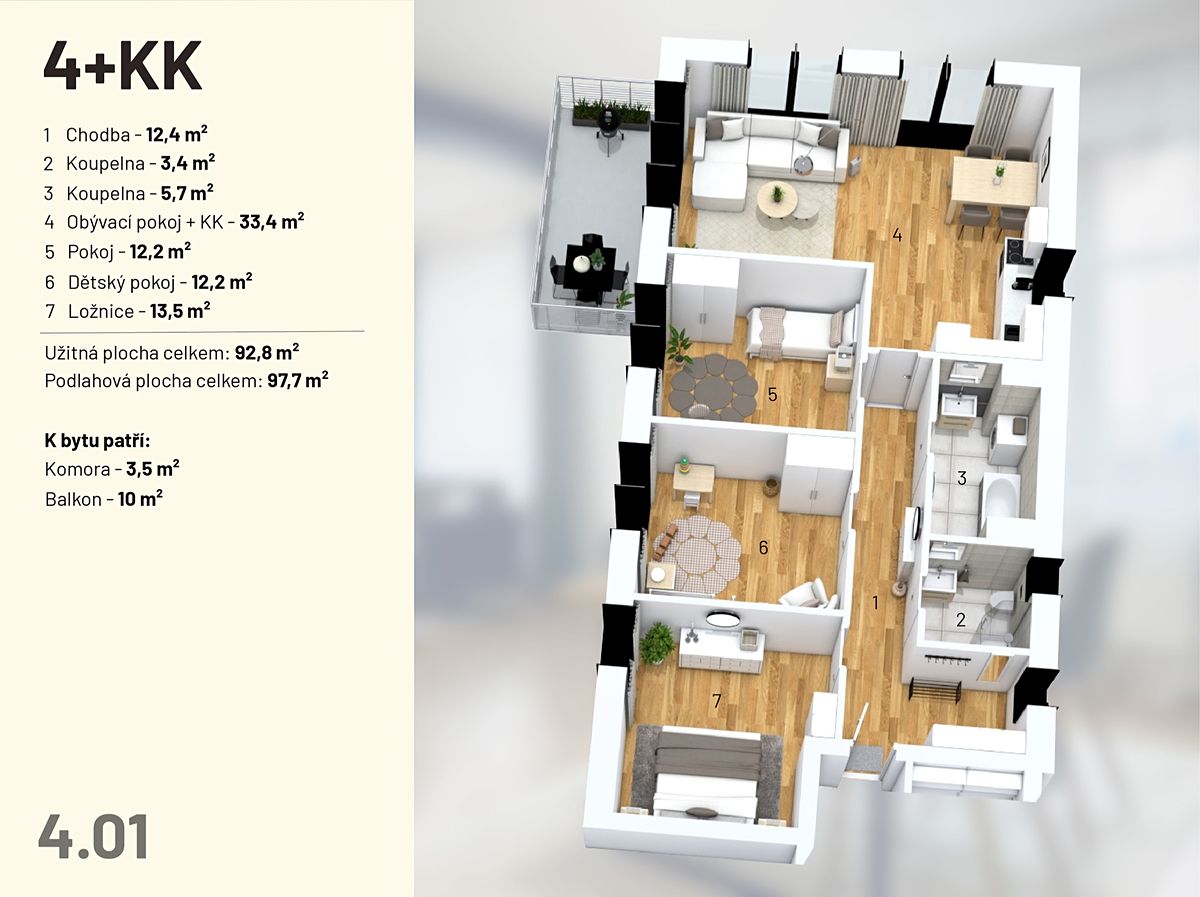 Prodej bytu 4+kk 98 m² – fotografie 2