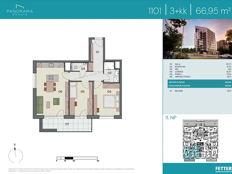Prodej bytu 3+kk 64 m², Praha – náhled fotky 2