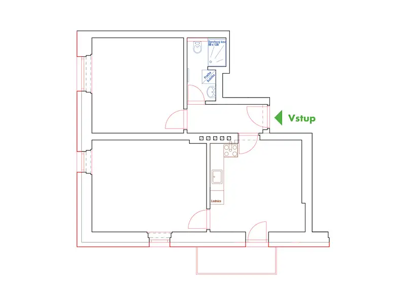 Prodej bytu 2+1 65 m², Vodňany – náhled fotky 2