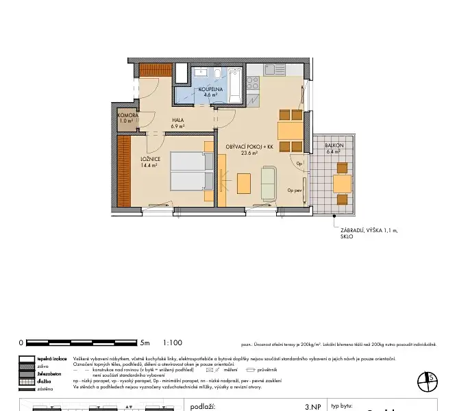Prodej bytu 2+kk 53 m², Praha – náhled fotky 2