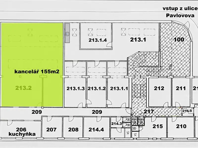 Pronájem kanceláře 155 m², Ostrava – náhled fotky 3